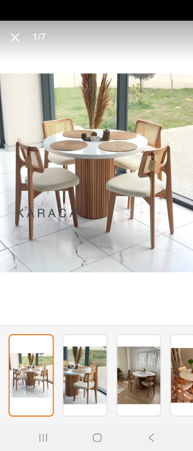 Rattan yemek masası takımı